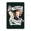 XFilesUFOVintageTinSign X Files Metal Tin Sign - "The Truth Is Out There" Retro UFO Aliens Design, Pub/Rusty Wall Decor