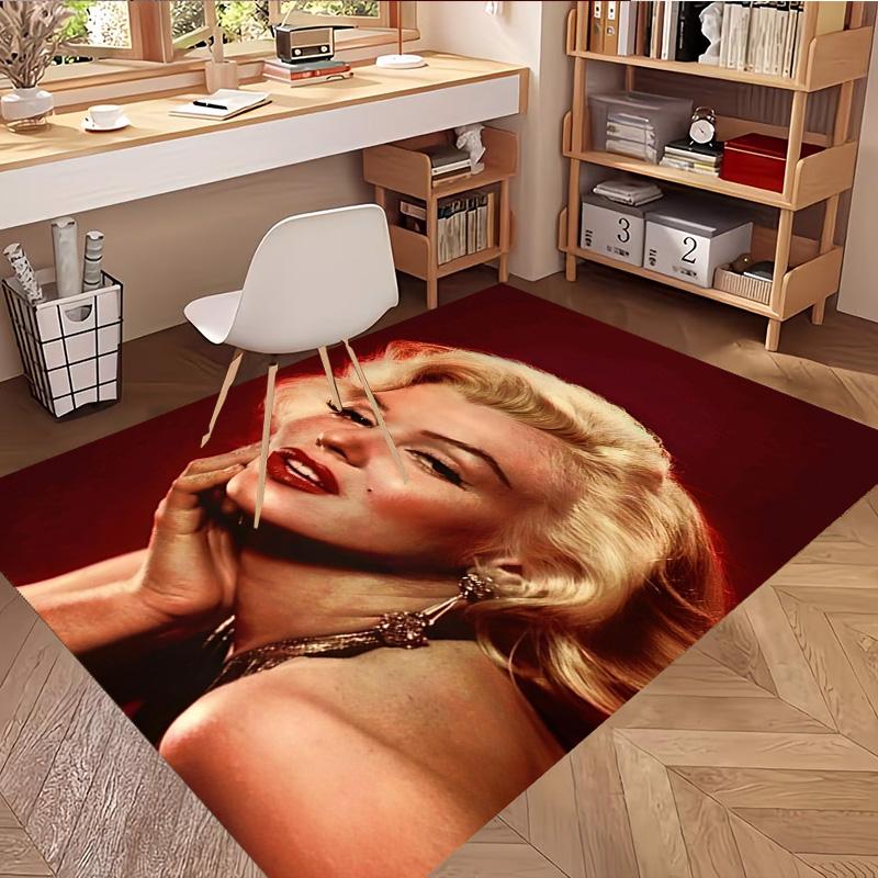 Marilyn Monroe Print Vloerkleed, Wasbaar Vloerkleed, Voor Entree Slaapzaal Wasruimte Kantoor Studeerkamer, Woondecoratie Verjaardag Kerstcadeau