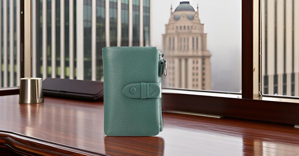 Bifold Genuine Short Wallet with Coin 18 Card Bill Large Double Button and Double Zipper Perfect for or as a Gift [F.ZH] Women's Wallet, Leather,