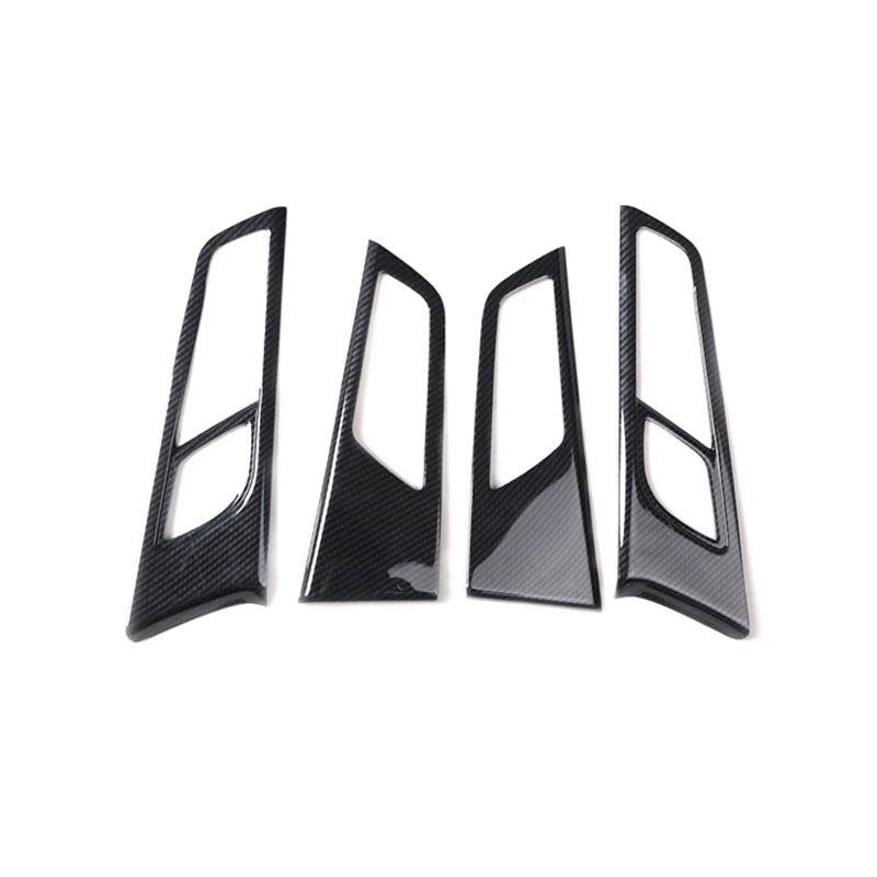 For Hyundai Tucson 2015 2016 2017 2018  Accessories Car ABS Interior 4pcs Carbon Fiber Texture Door Bowl Frame Trim