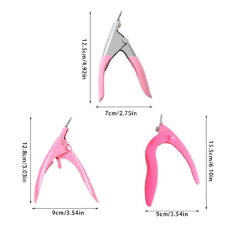 Professional Nail Art Clippers Special Type U False Tips Edge Cutter Manicure Adjustable Stainless Steel Nail Art Tool