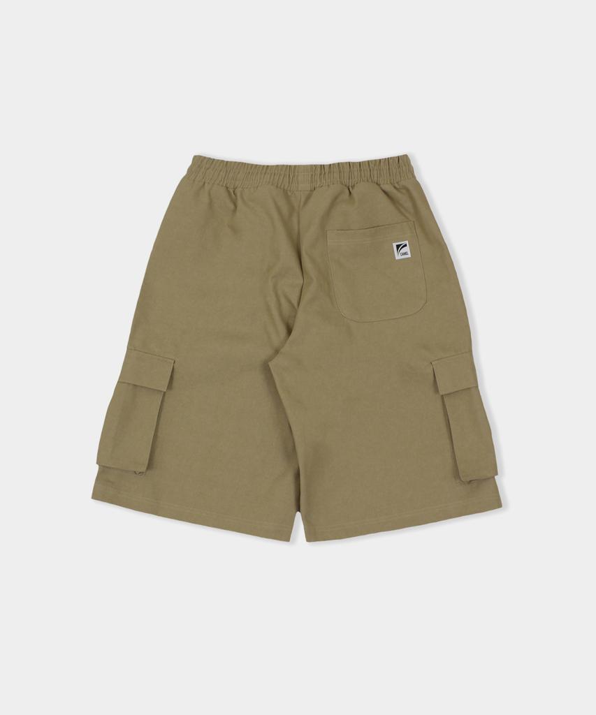 CAMEL WORK Denim Bermuda Cargo Pants (Beige)