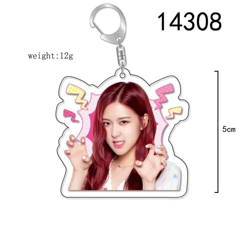 BLACKPINK Acrylic Double-Sided Keychain: Lisa, Jisoo, Jennie, Rosé