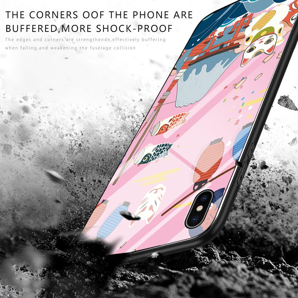 Tempered Glass Phone Case For iPhone 11 12 13 14 15 16 17 Redmi 10 12 14C Note10 Note14 Xiaomi 11Lite PocoC75 Soft Edge Shockproof Smooth Shell