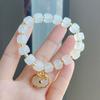 Jade beads small peach blossom woven bracelet female minority design students best friend gift beads bracelet knitting