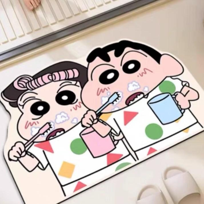 Diatom Mud Quick-Dry Non-Slip Bathroom Mat - Crayon Shin-chan Design