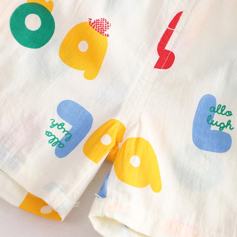 Children's Clothes Printed T-shirt Summer Sets Boys Short Sleeve Suit Baby Shirt and Shorts 2 Piece Set