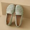 2025 Summer New Hollow Hole Shoes Beef Tendon Soft Sole One Pedal Casual Breathable Mother Shoes Flat Single Shoes Women