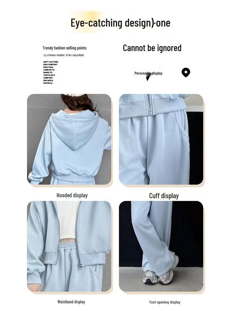 Trendiges Zweiteiliges Sportset für Mädchen - Frühling & Herbst, Unifarben, Stilvoll und Modisch für Mittelgroße und Große Kinder
