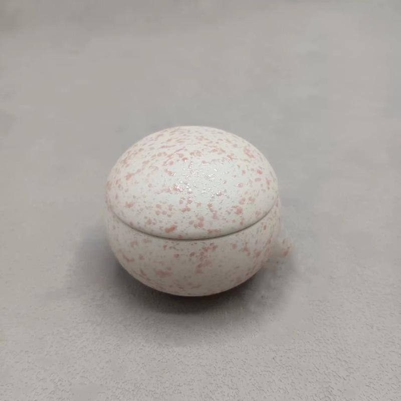 

Creative Mini Ice Cream Cup with Lid High Beauty Caviar Bowl Snack Dish Japanese Style Ceramic Home Dessert Shop Tableware