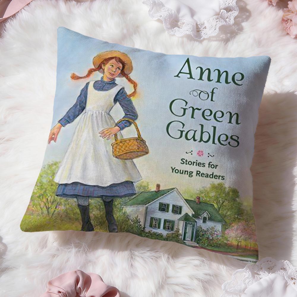 Classic Books Anne of Green Gables  Cover Premium Comfort Reversible Pillow Cove -Two in One Design for Any Room & Car Interior