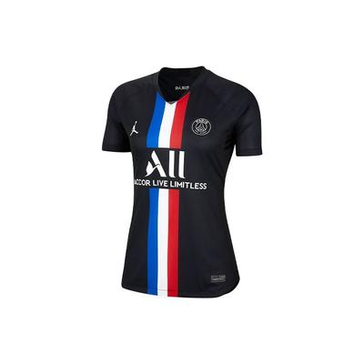 Jordan Training Short Sleeve Jersey SW Fan Edition 19-20 Season Paris Saint-Germain Retro Football Shirt Women Jerseys Black BV9201-011