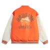 Li Ning Basketball Series Letter Splicing Single-Breasted Loose Cotton Jacket Men Jacket Orange AJMV075-5