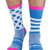 1 Pair Asymmetric Pattern Cycling Socks Breathable Bicycle Sock Middle Tube Sports Socks  Basketball