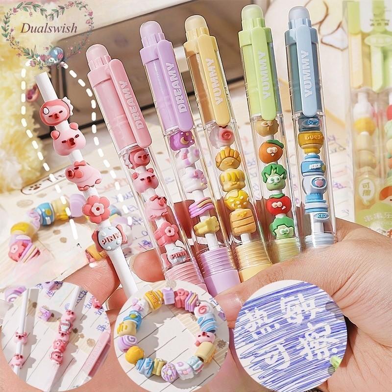2ks Termicky smazatelná tužka Roztomilá panenka Tužka Náplň Stiskací Neutrální tužka Studentská Kombinovaná tužka Studentské Papírnictví