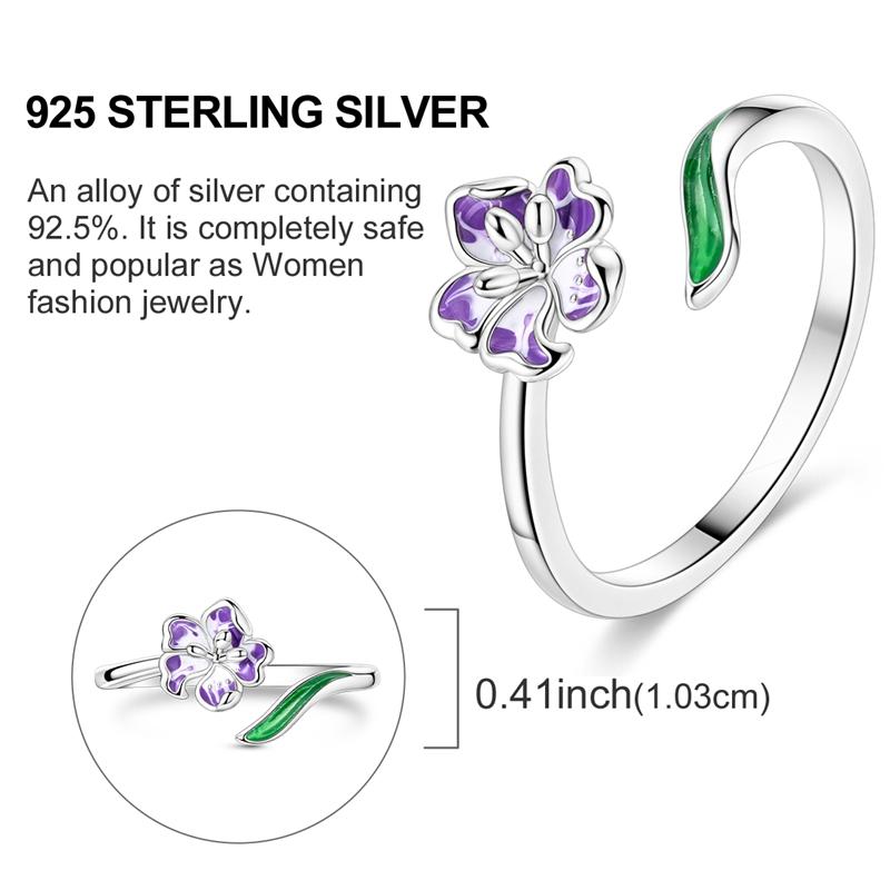 Rings Sales 925 Silver Love Heart Sun Moon Star Iris Adjustable Rings For Women Wedding Birthday Party Jewelry Gift