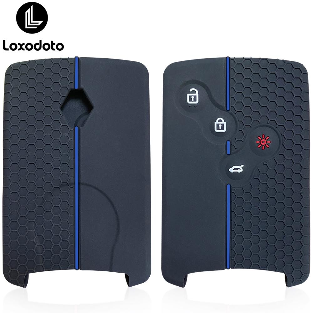 Silicone Card Key Case Accessories for Renault Megane 2 3 Scenic Laguna Clio Captur Duster Logan Trafic Koleos Fluence Zoe Cover
