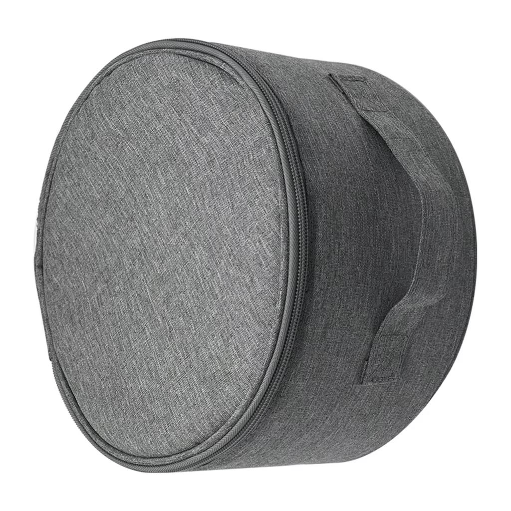 Teleskopischer Fächer Aufbewahrungstasche Faltfächer Aufbewahrungstasche Stoßfestes Rundes Kosmetiketui mit Griff Reißverschluss Wasserdichte Fächer Handtasche