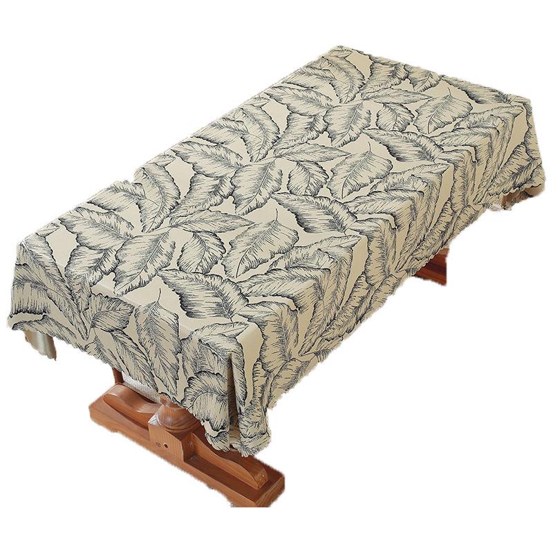 Tablecloth Waterproof And Oil-Proof Leave-In Coffee Table Tablecloth Fabric Living Room Retro Light Luxury Premium Dining Cloth