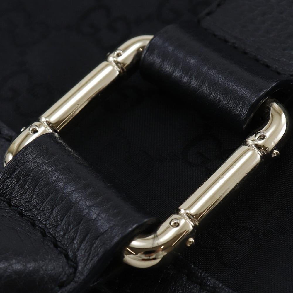 Gucci GG Tote Bag 341536 Outlet Black Nylon Canvas Unisex Used
