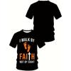 European Size Plus-size Men's 3D T-shirt, Crew Neck, Extra-large Men's Crew Neck T-shirt, Featuring Religious Text, Casual Vacation Style, Breathable