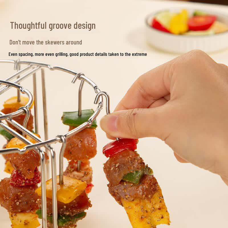 Newair 304 Stainless Steel Vertical Air Fryer Skewer Rack (24 Skewers)