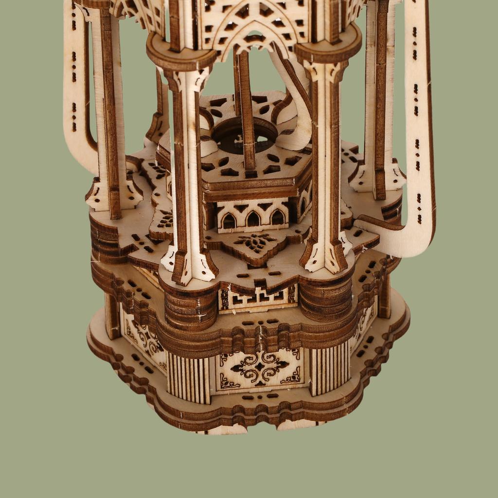 3D Wooden Puzzles for Adults Handmade DIY Crafts Model Kits Rotating Vintage Lantern Hands On Activity Desk Decor Birthday Or Ch