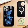 Fluorescent Butterfly   Phone Case For iPhone17,16,15,14,13,12,11 Plus,Pro Magnetic with Magsafe Wireless Charging