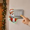 Self Adhesive Switch Decal Christmas Santa Claus Sticker, Glow-in-the-Dark Light Decal, Wall Holiday Party Favors Outlet Socket Decoration Sticker for