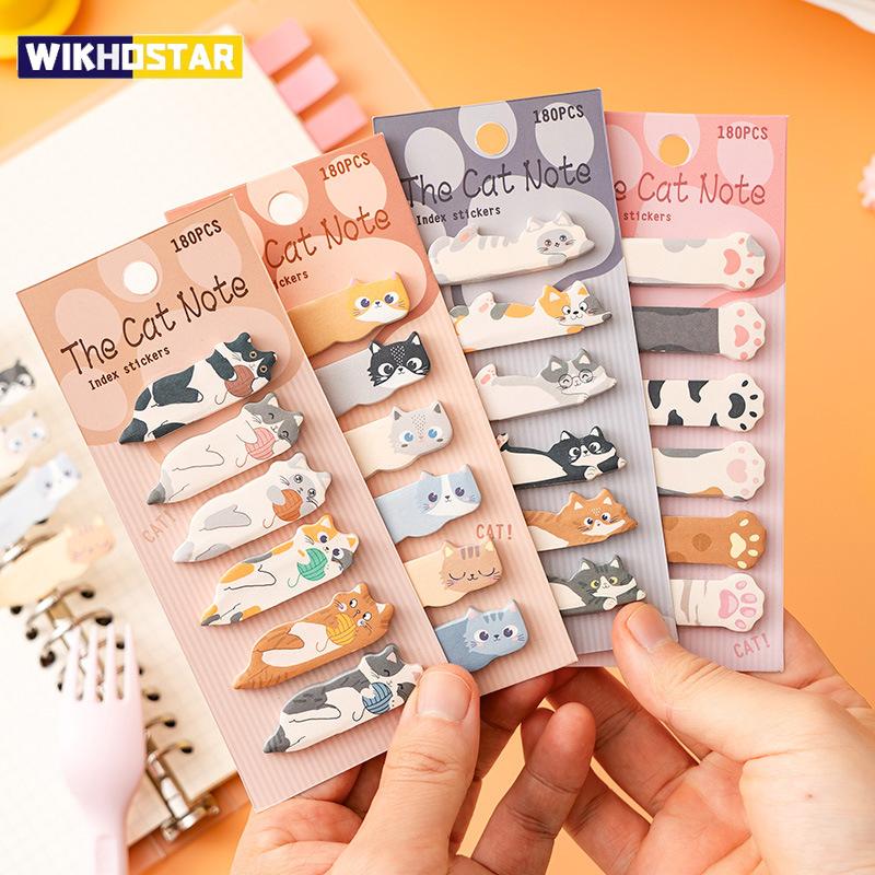 1 Set Stationery DIY Leisure Cat Series Cute Paper Memo Pad Sticker Post Sticky Notes Notepad School Office Supplies