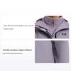 Ua Ef Einfarbige Warme Modejacke mit Kapuze Damenjacke Lila 6001978-550