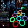 3V Battery Operated 5V USB 12V 1M-5M Neon Glow EL Wire Rope with Adapter Flexible LED Strip for Car Party Dance Atmosphere