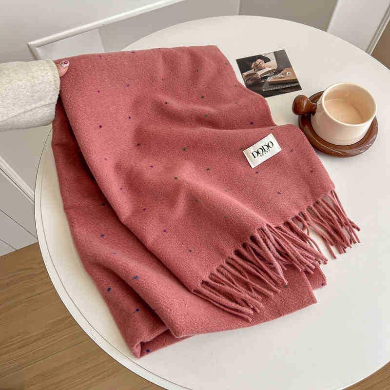 Womens Winter Warm Knitted Scarf With Mohair Blend Soft Shawl Students Casual Wear