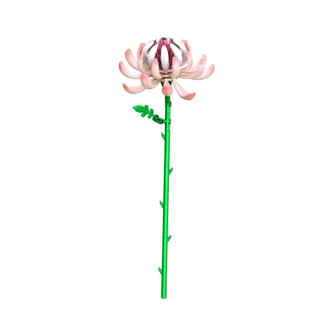 Moc Building Blocks Flower Model Assembly Kit: Diy Educational Building Bouquet Ornament For Girls - Valentine'S Day Gift