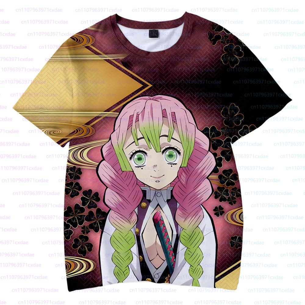 Japanisches Anime Dämonentöter Gedrucktes Teenager T-Shirt Herren Manga Lässig 3D Druck T-Shirts Männlich Klassisch Grafik Streetwear Oberteile
