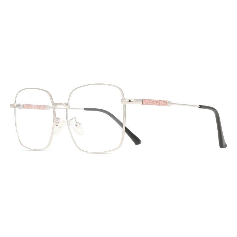 Full Rim Square Silver Smartbuy Collection Bibeth T3032 C4 Fashion Women Eyeglasses
