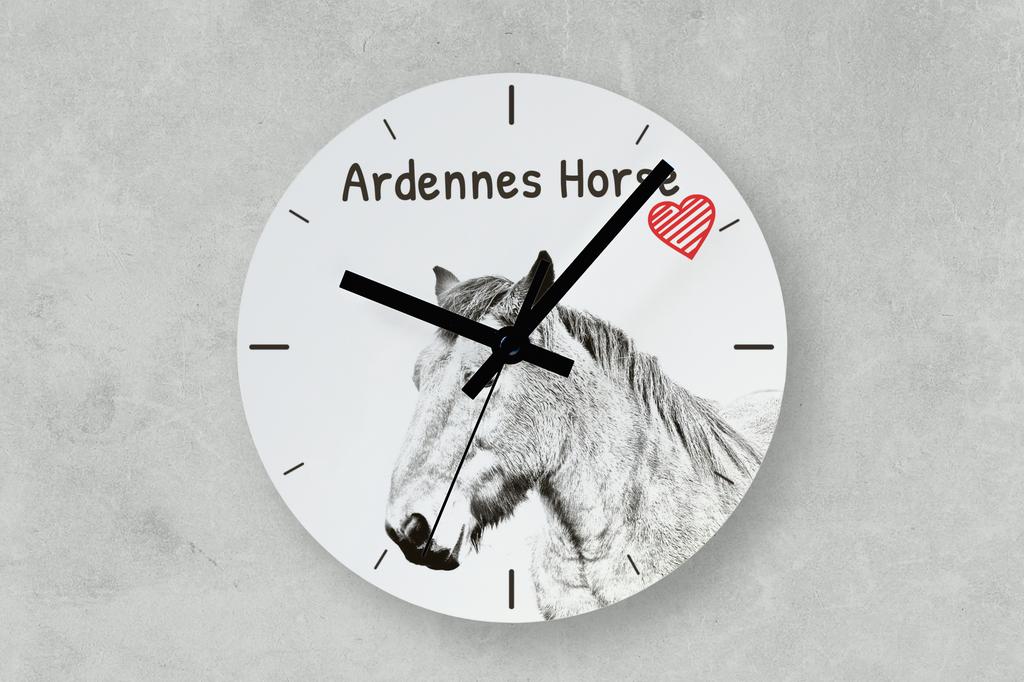 Ardennes Horse – Wall clock with a horse, shelf clock with a print | Art-Dog