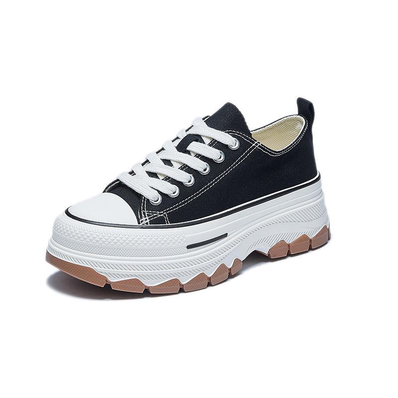 Canvas Shoes for Women In Summer New Breathable Student Board Shoes Thick Sole Height-enhancing Leisure