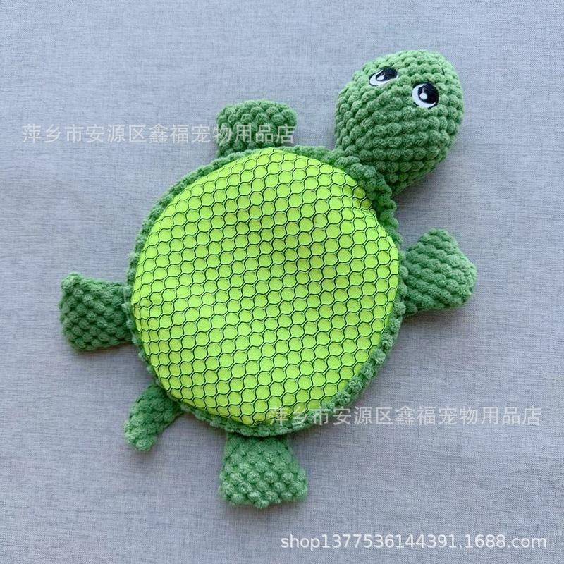 

Turtle Plush Dog Chew Toy Interactive Squeaky Pet Toy for Small Medium Dogs Molar Cleaning Teeth Toy