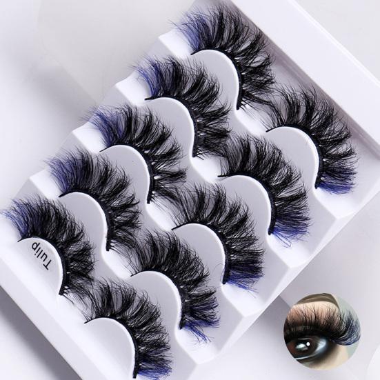 Trendy Takma Kirpikler Canlı Renk Tahriş Etmeyen Göz Makyajı