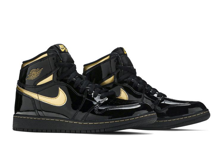 Kids' Sneakers Jordan 1 Retro High Black Metallic Gold (2020) (GS) Black/Black-Metallic Gold