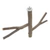 Gabbia giocattolo in legno per trespolo per uccelli, trespolo per uccelli in legno per calopsitte, inseparabili e pappagalli.