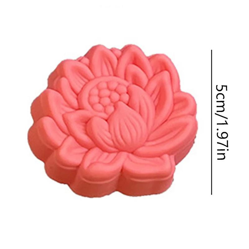 5PCS Flower Silicone Candle Mold DIY Handmade 3D Rose Soap Plaster Resin Mould Cake Baking Tool Kitchen Party Decoration Supply
