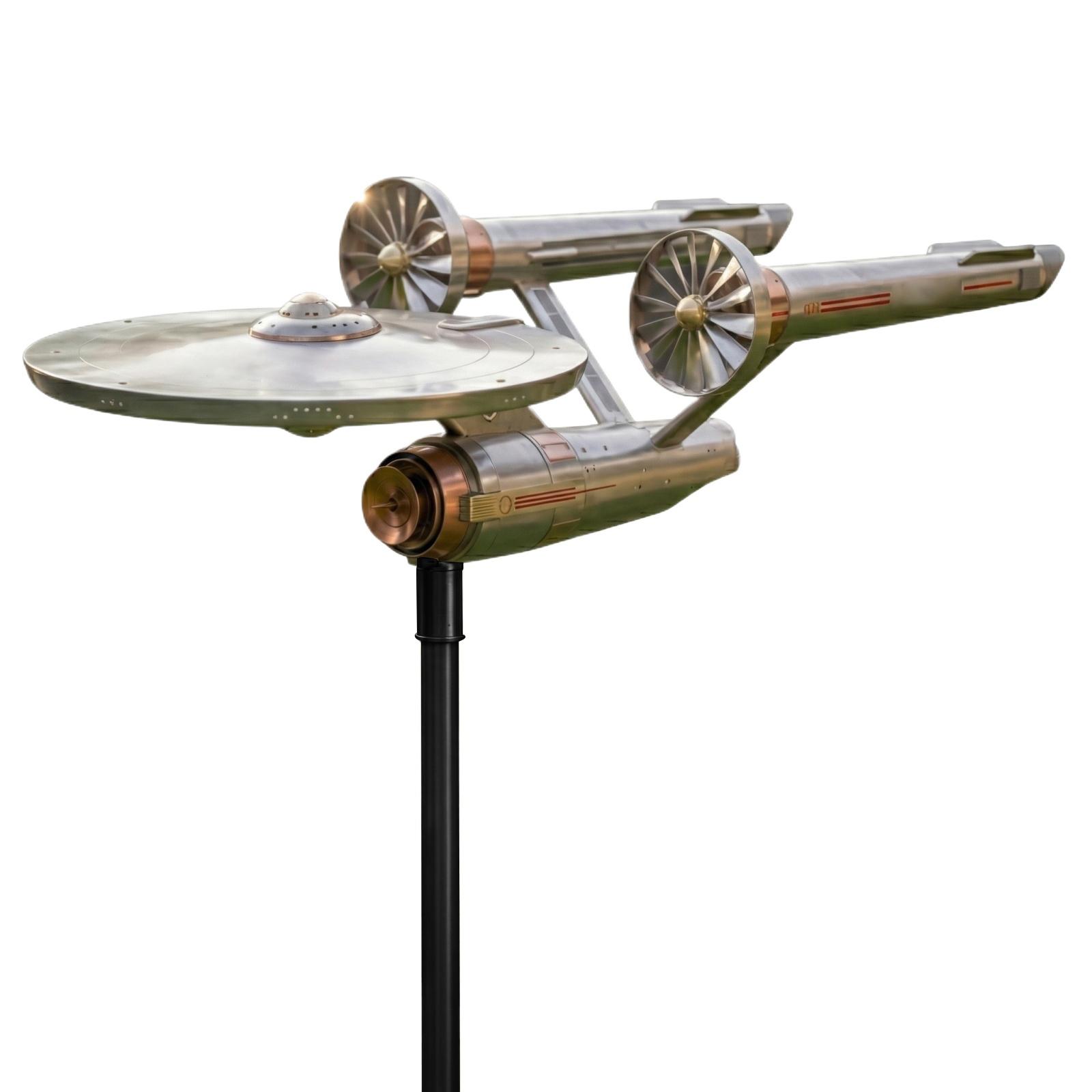 

Metal Outdoor Garden Wind Spinner Decorative Sculpture Rotating Yard Ornament Lawn Art Kinetic Windmill Sculpture for Patio Garden One Size