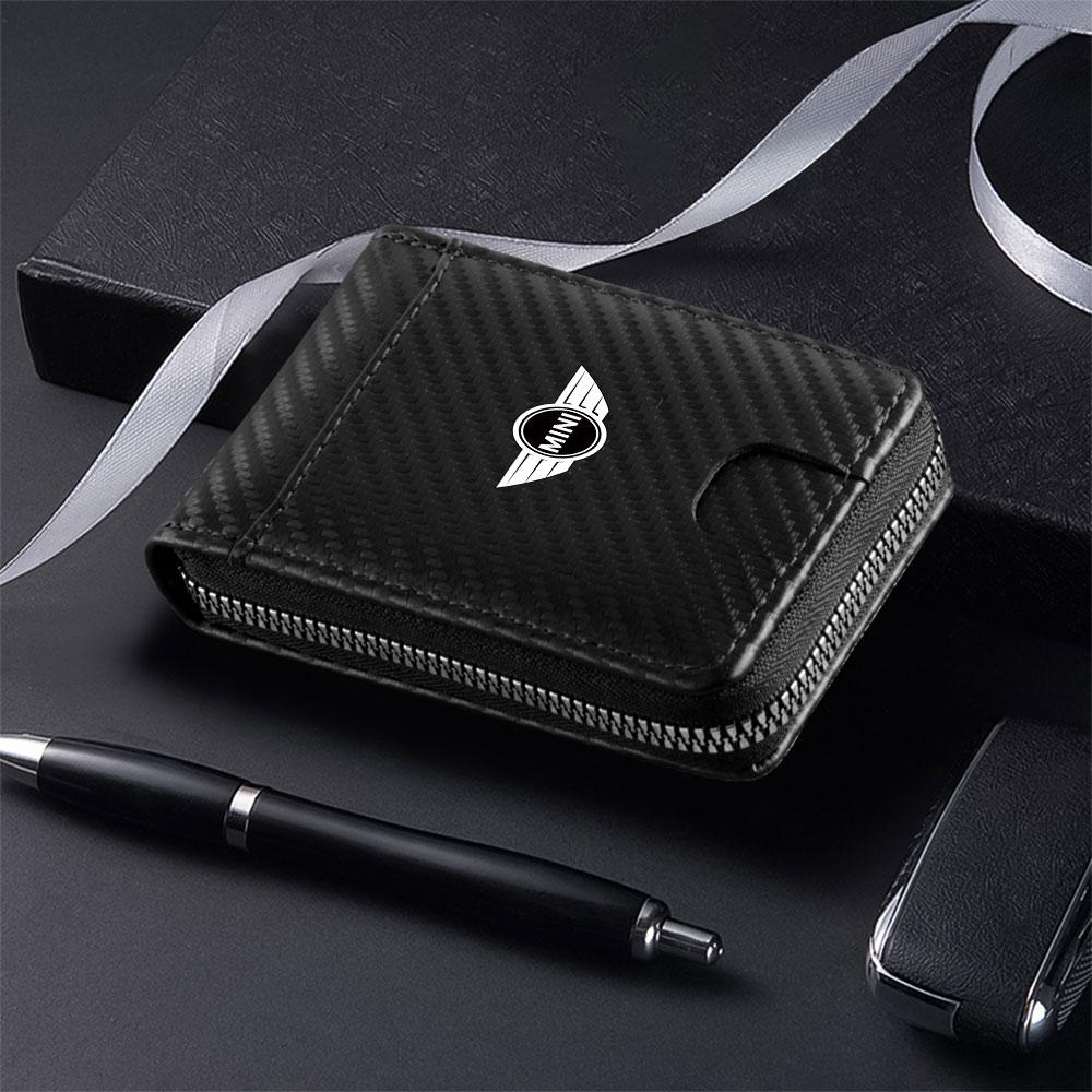 For MINI Cooper JCW WORKS R55 R56 F55 F56 R57 R58 R59 Car Driver License Storage Bag Wallet Credit Card Holder Case Accessories