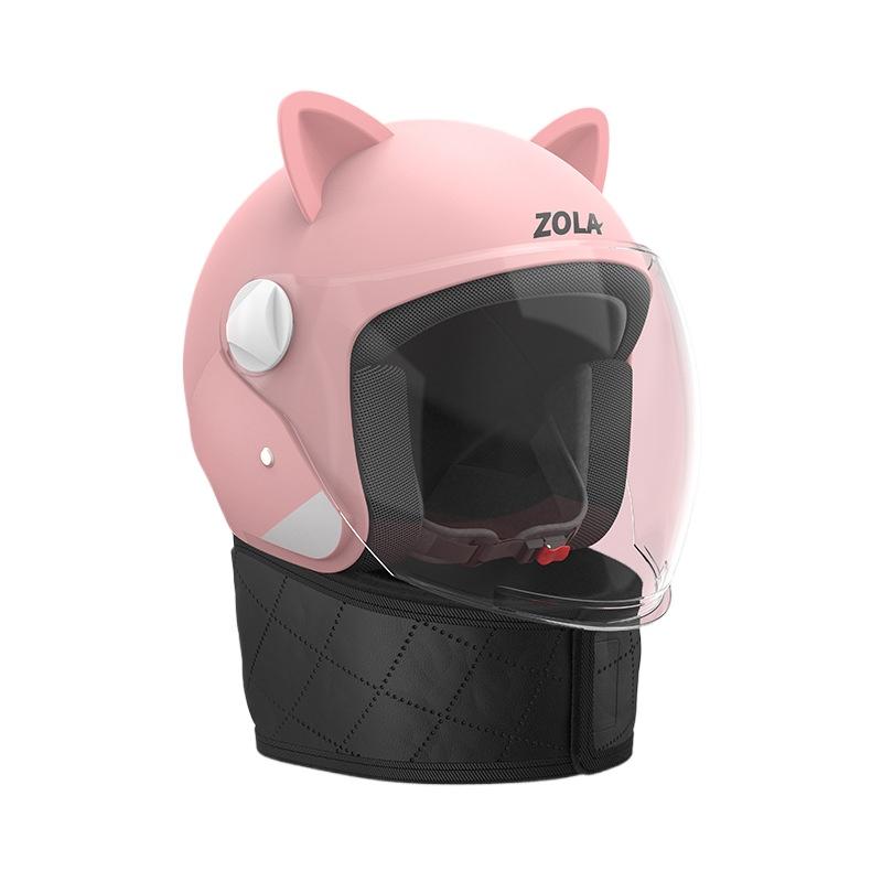 Winter Helmet Belt Scarf Electric Car Helmet Men and Women Universal Cat Ear Helmet Hard Hat