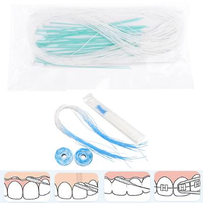 50 Teile/schachtel Einfädler Zahnseide Zahnstocher Werkzeug Zahnseide Halter Zwischen Kieferorthopädische Zahnspangen Brücke Dental Oral Sauber