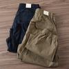 Men Cargo Pants Solid Color Drawstring Flap Pockets Elastic Waist Ankle-banded Jogger Trousers Daily Clothes