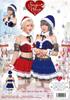 Clearstone SugarWhip Cosplay Christmas Lace Bustier Royal Santa, Blue, Women's