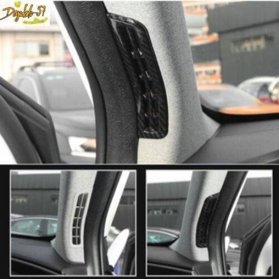 For Hyundai Santa Fe -22 2pcs Carbon Fiber Upper Air Outlet Vent Cover Trim